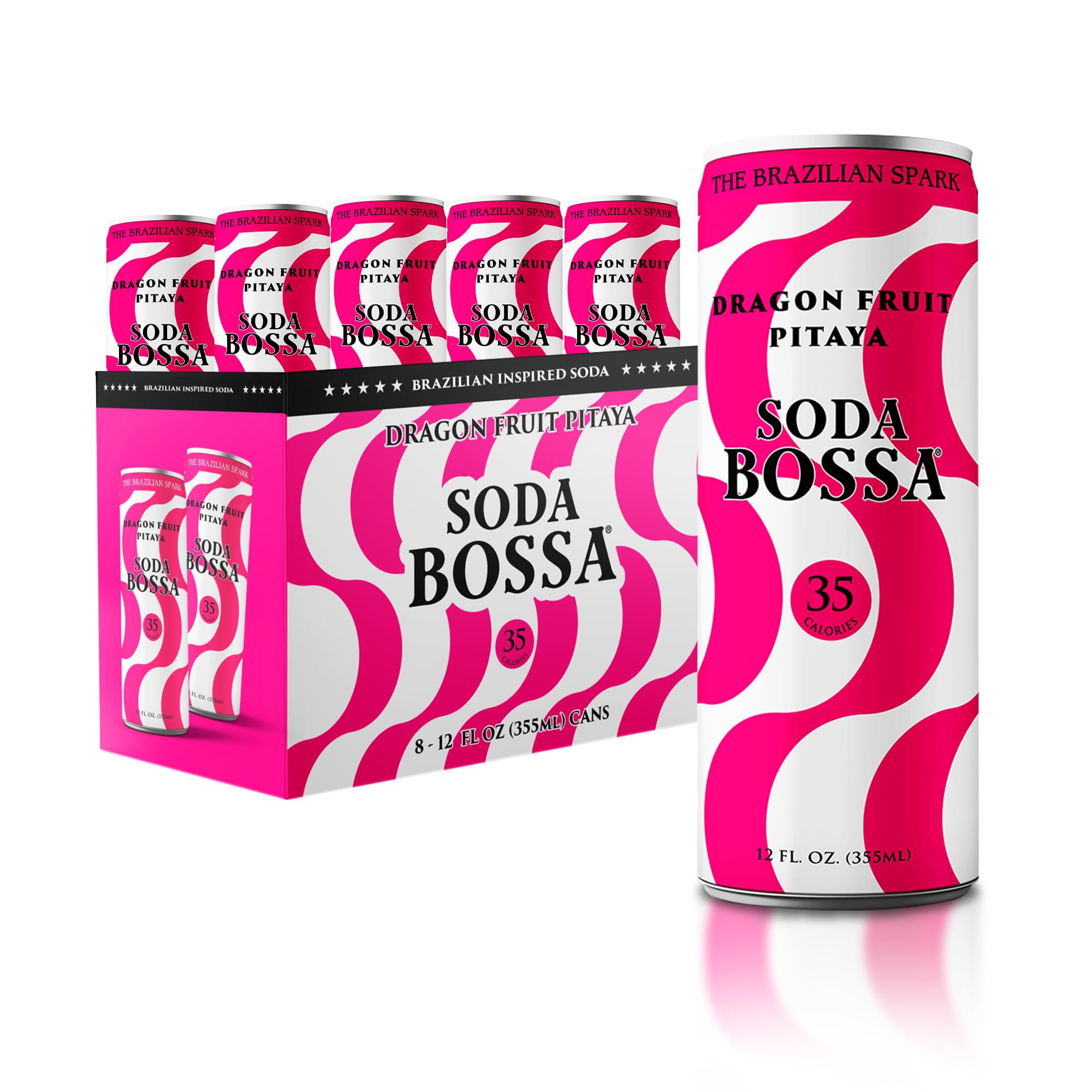 Amazon.com : Soda Bossa Sparkling Healthy Soda, Dragon Fruit, Low